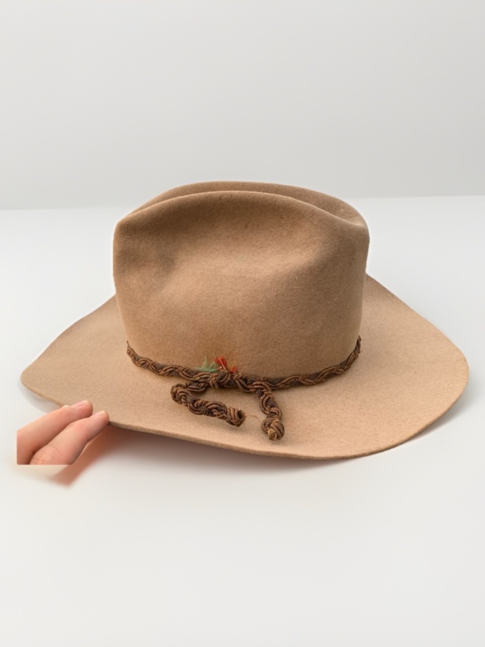 Vintage Stetson John B. Stetson 4x Beaver XXXX Stetson Tan Cowboy Hat Bullriding - Picture 3 of 12
